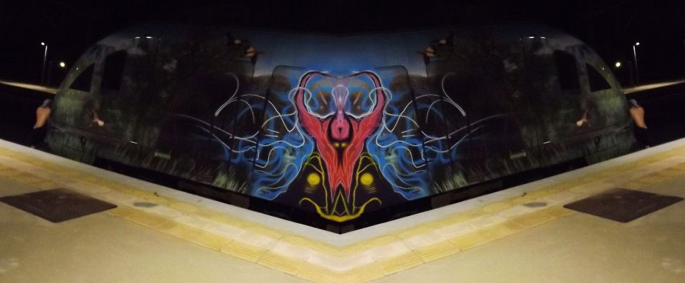 Graffiti Train in Greece - Photo by Eldmi - eldmi, bsk