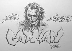 Graffiti Sketch - Photo by EliK - Batman, Joker (2016)
