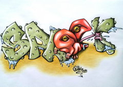 Graffiti Wall in BRNO - Photo by EliK - sketch, battle, spleen (2017)