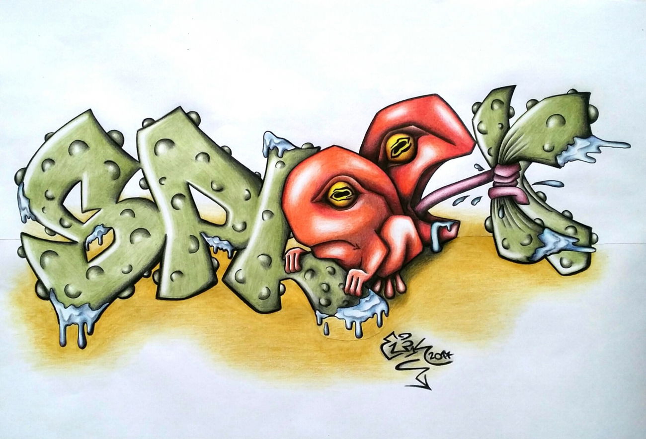 Graffiti Wall in BRNO - Photo by EliK - sketch, battle, spleen (2017)