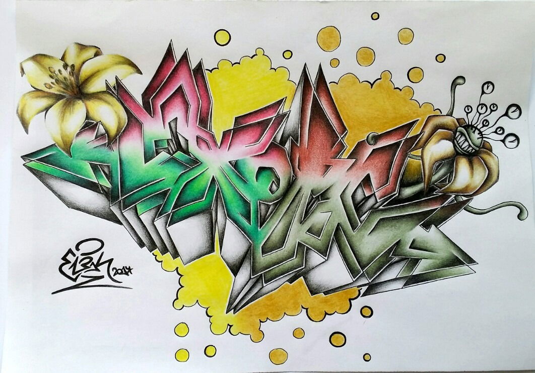 Graffiti Wall in BRNO - Photo by EliK - sketch, battle, Exotic (2017)