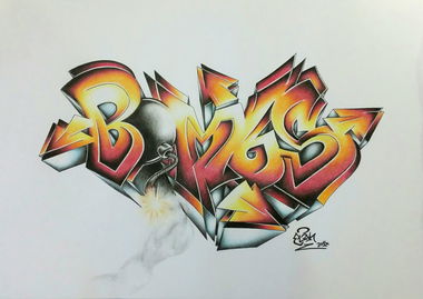 Graffiti Sketch in Brno - Photo by EliK - sketch, battle, Bombs (2017)