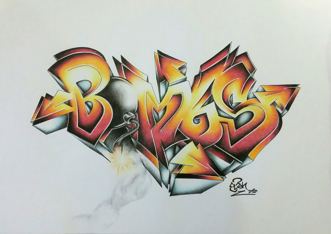 Graffiti Sketch in Brno - Photo by EliK - sketch, battle, Bombs (2017)
