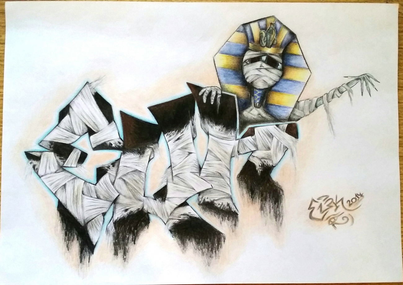 Graffiti Sketch in Brno - Photo by EliK - KingTut, Elik (2017)