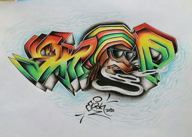 Graffiti Wall in BRNO - Photo by EliK - Snoop, Dogg, dog (2017)