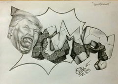 Graffiti Wall in Brno - Photo by EliK - Jaws, T, Rump (2016)