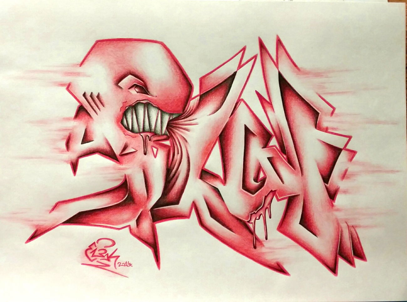 Graffiti Wall in BRNO - Photo by EliK - B, L, U (2017)