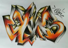 Graffiti Wall in BRNO - Photo by EliK - Sketch, battle, Elvis (2017)