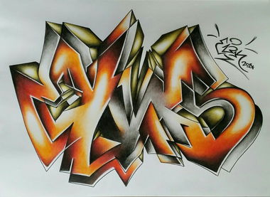 Graffiti Wall in BRNO - Photo by EliK - Sketch, battle, Elvis (2017)