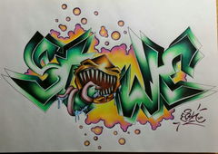 Graffiti Wall in BRNO - Photo by EliK - Stowe, Sketch, battle (2017)