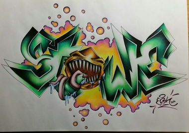 Graffiti Wall in BRNO - Photo by EliK - Stowe, Sketch, battle (2017)