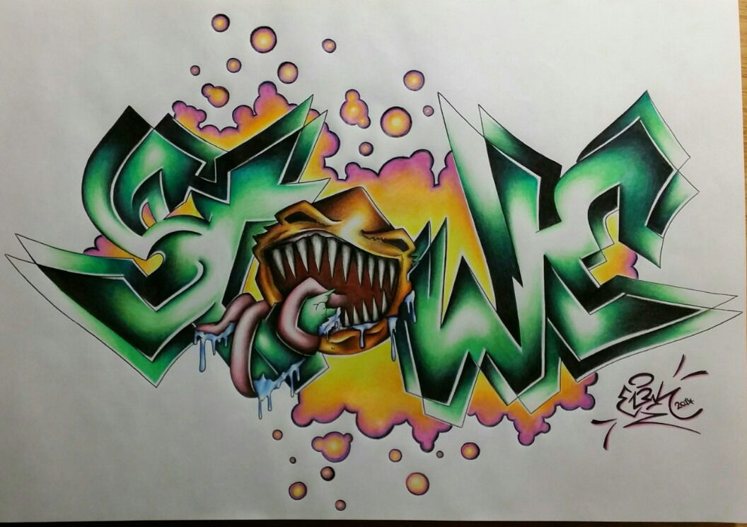 Graffiti Wall in BRNO - Photo by EliK - Stowe, Sketch, battle (2017)