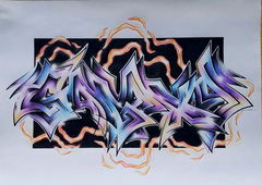 Graffiti Sketch - Photo by EliK - Galaxy, Elik