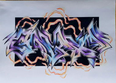 Graffiti Sketch - Photo by EliK - Galaxy, Elik