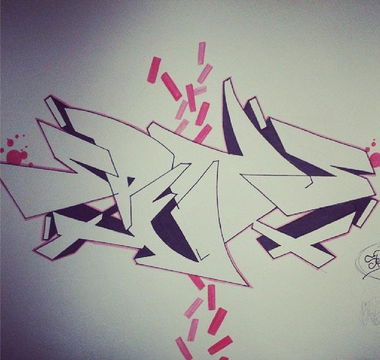 Graffiti Sketch - Photo by Elmoney - SpejsOne (2014)