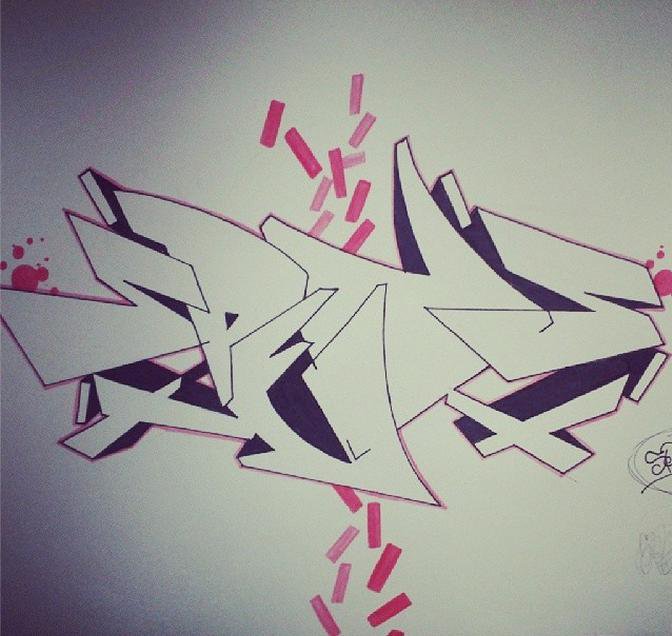 Graffiti Sketch - Photo by Elmoney - SpejsOne (2014)