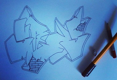 Graffiti Sketch - Photo by Elmoney - SpejsOne (2014)