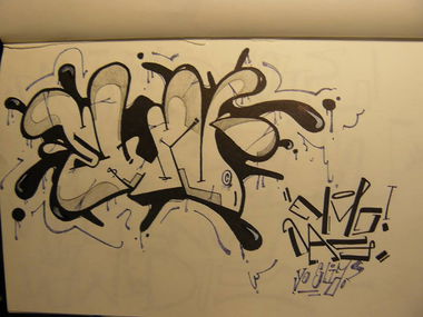 Graffiti Sketch - Photo by Elmooner - wariat.