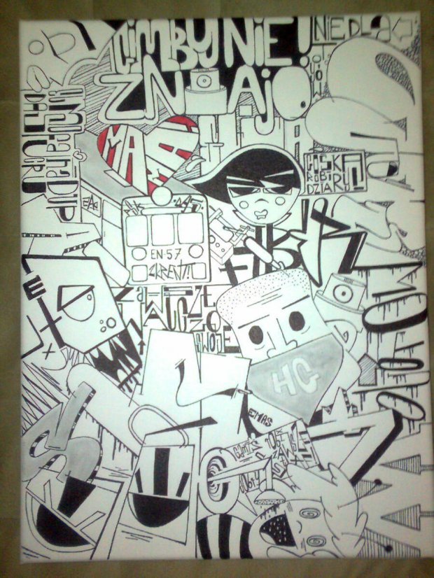 Graffiti Sketch - Photo by Elmooner - elmo, p?ótno, .