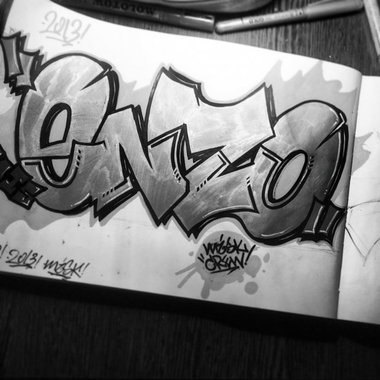 Graffiti Sketch - Photo by Enzor - mis, crew (2014)