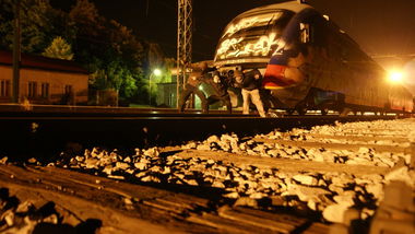 Graffiti Train - Photo by ErotickyBack - Slovenia, trip, Erotics