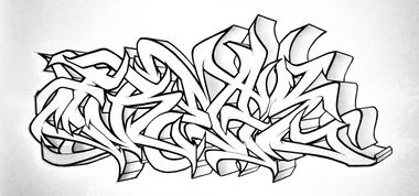 Graffiti Sketch - Photo by Escape - Freak, mfg, god (2014)