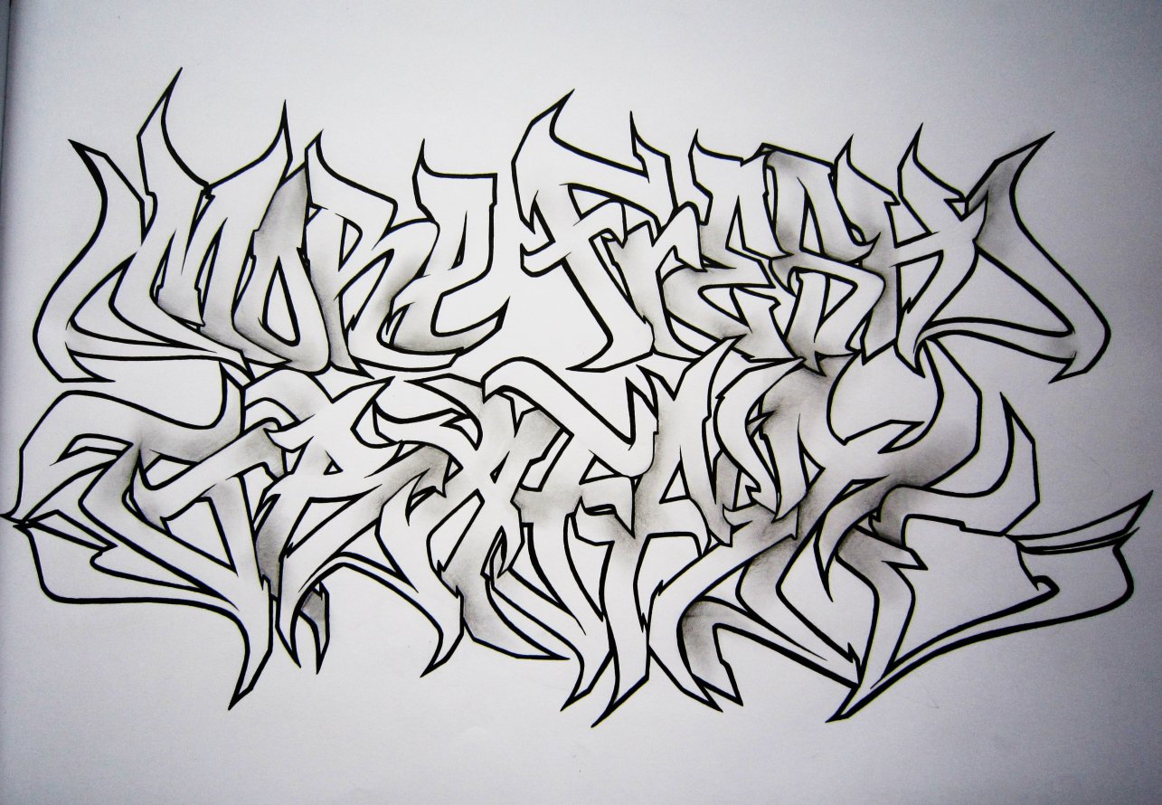 Graffiti Sketch - Photo by Escape - wesk, mfg, god (2014)