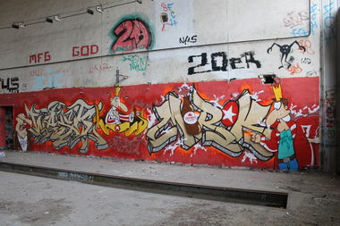 Graffiti Wall - Photo by Escape - mfgod, wesk, mirok (2014)