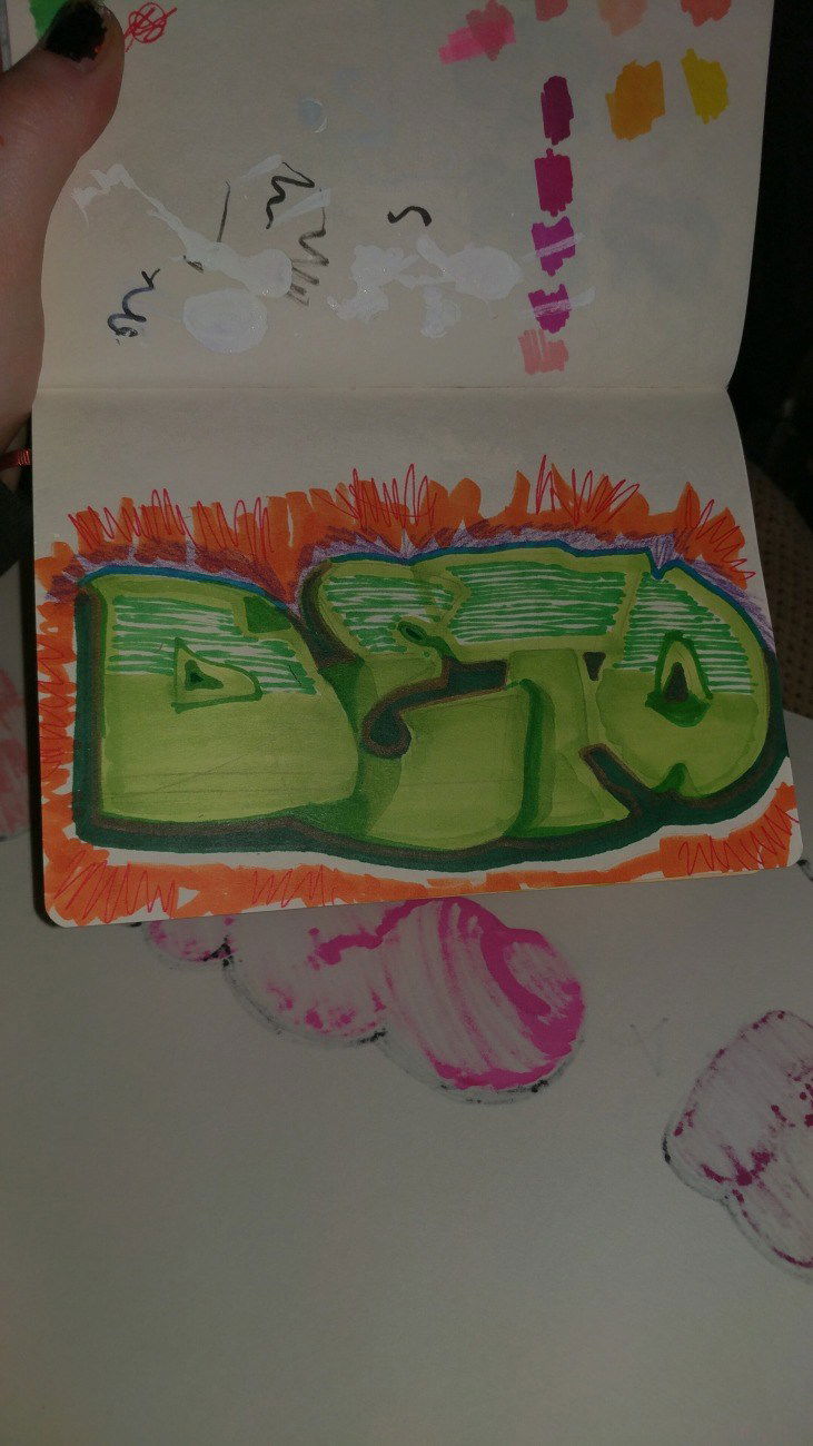 Graffiti Sketch - Photo by EshSulkz - Deto, ESH, tag (2020)