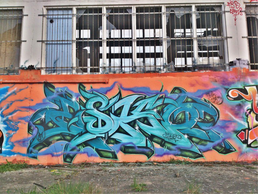 Graffiti Wall in Potsdam - Photo by Eskoe - esko, cbw, ct (2013)