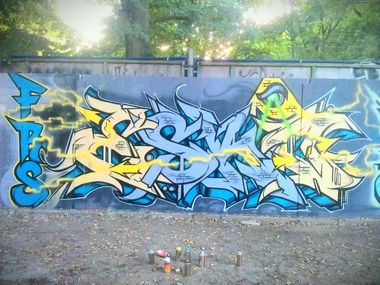 Graffiti Wall in potsdam - Photo by Eskoe - esko, cbw (2012)