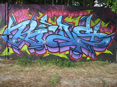 Graffiti Wall in Potsdam - Photo by Eskoe - rias, cbw (2015)