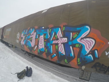 Graffiti in Bucharest - Photo by Estar737 - graffiti, train, bucharest (2017)