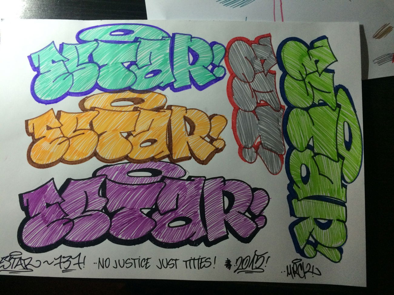 Graffiti Sketch in Bucharest - Photo by Estar737 - estar, throwup, throwie (2015)