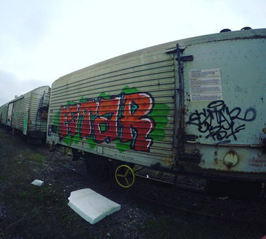 Graffiti Train in Romania - Photo by Estar737 - estar, bucharest, panel (2015)