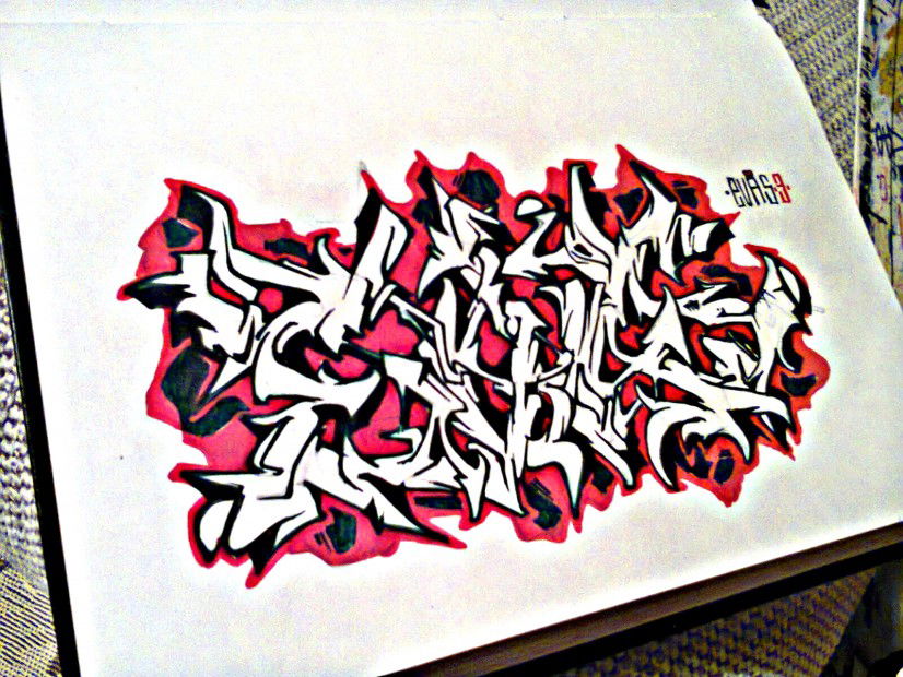 Graffiti Sketch in Kemerovo - Photo by Evas3