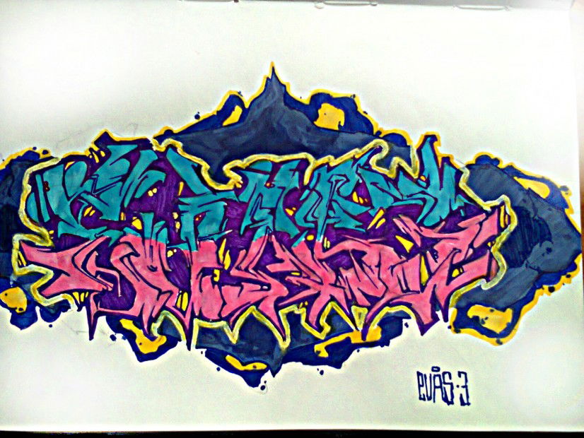 Graffiti Sketch in Kemerovo - Photo by Evas3