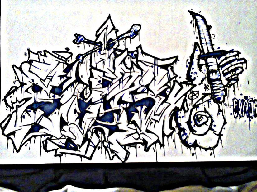 Graffiti Sketch in Kemerovo - Photo by Evas3