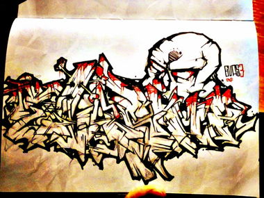 Graffiti Sketch in Kemerovo - Photo by Evas3