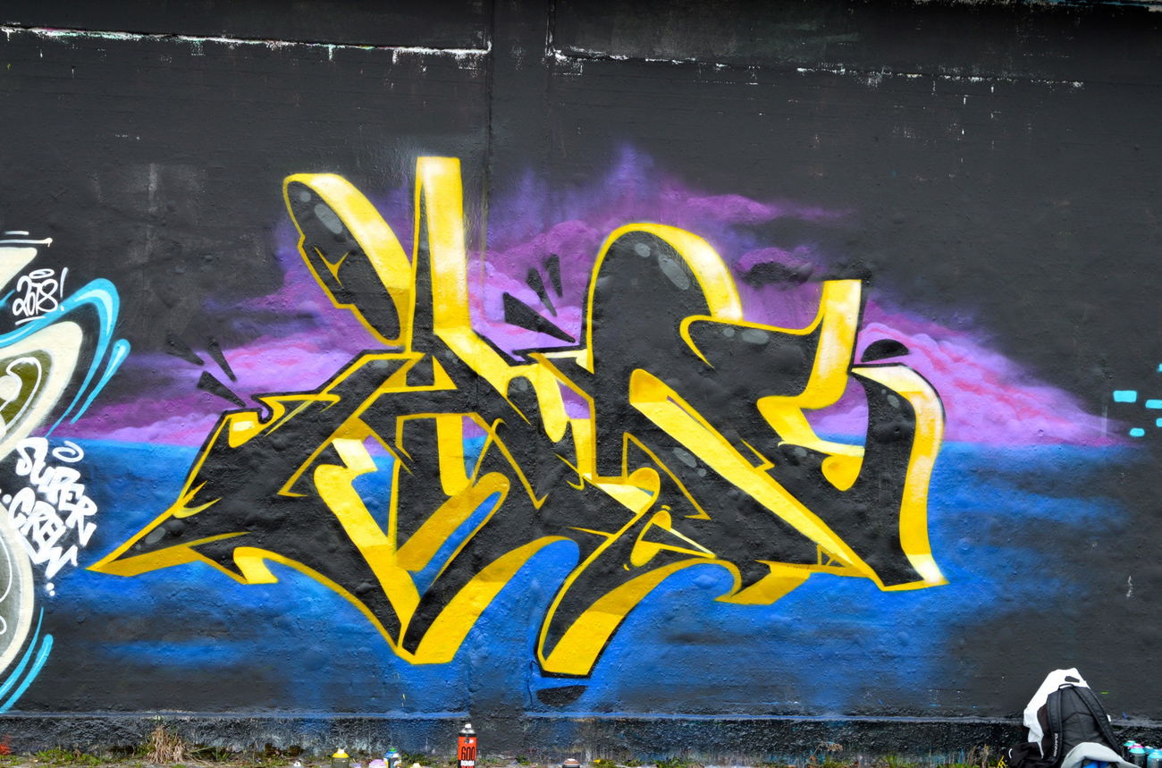 Graffiti Wall in 61118 Bad Vilbel - Photo by Evian - Ian, SC, Super (2018)
