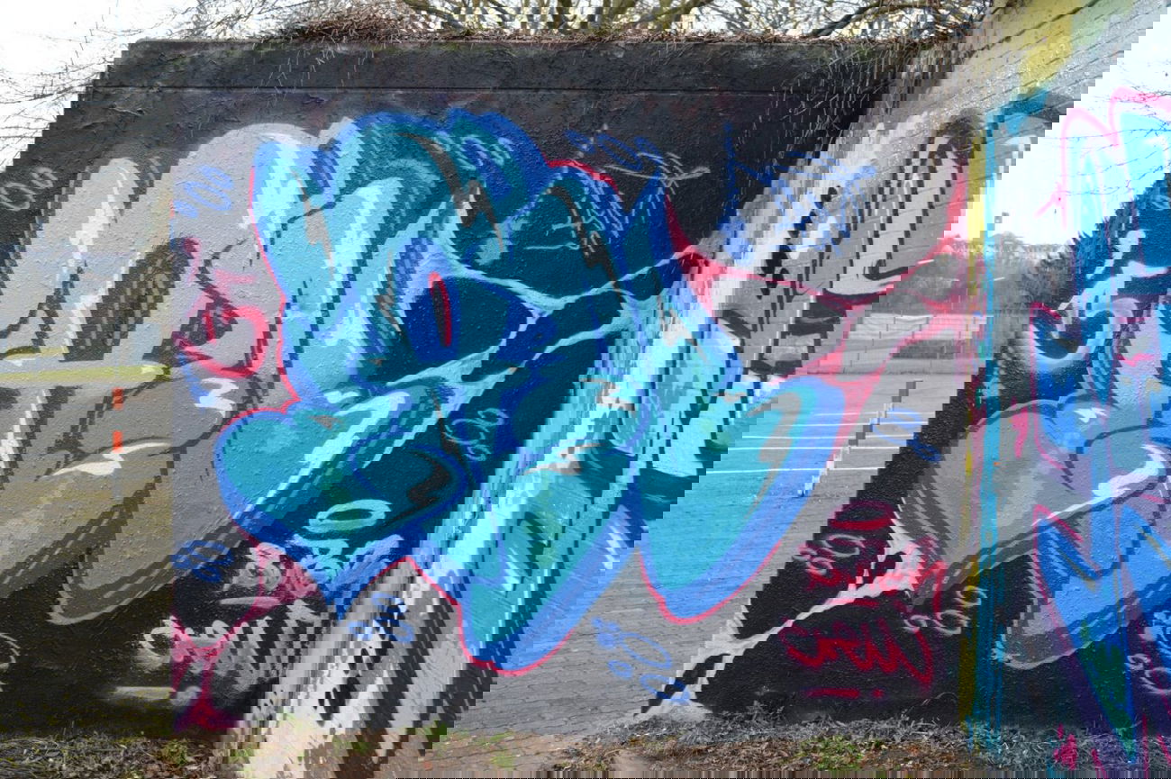 Graffiti Wall in Wetteraukreis - Photo by Evian - Ian, Super, Crew (2015)