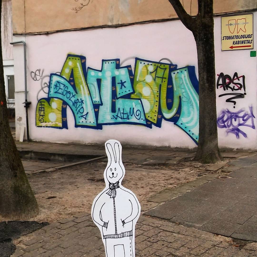 Graffiti Wall in Žvėrynas - Photo by EvlRabid - vilnius, atm (2017)