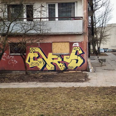 Graffiti Wall in Karoliniškės - Photo by EvlRabid - vilnius, atm, ers (2017)