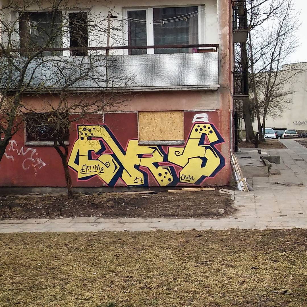 Graffiti Wall in Karoliniškės - Photo by EvlRabid - vilnius, atm, ers (2017)