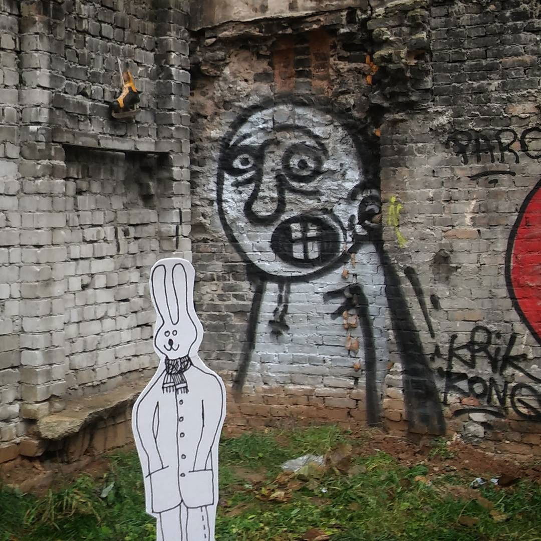 Graffiti Wall in Šv. Stepono G. - Photo by EvlRabid - vilnius, krikkong (2016)