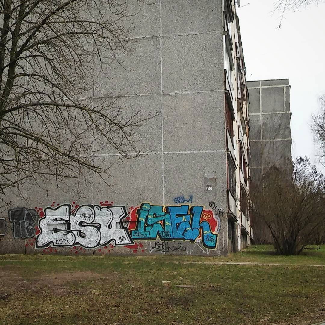 Graffiti Wall in Lazdynai - Photo by EvlRabid - vilnius, avr, dtg (2016)