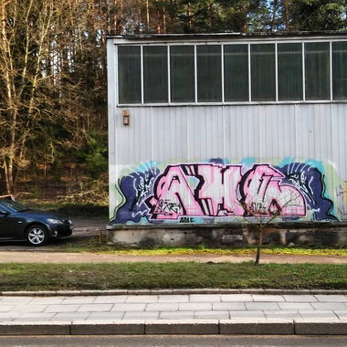 Graffiti Wall in Žolyno G. - Photo by EvlRabid - vilnius, antakalnis, axe