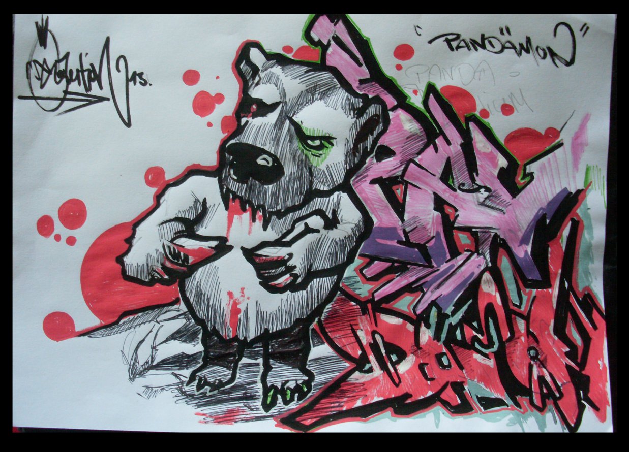 Graffiti Sketch - Photo by Evolution - \\\"Pandämon\\\", Evolution (2013)