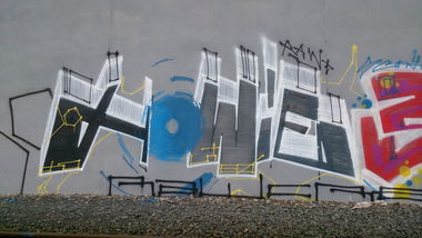 Graffiti Bombing in Prague - Photo by Exist333