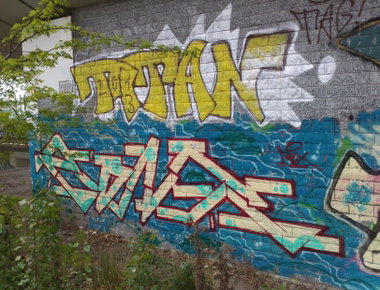 Graffiti Bombing in Prague - Photo by Exist333 - Aone, ABX, Train